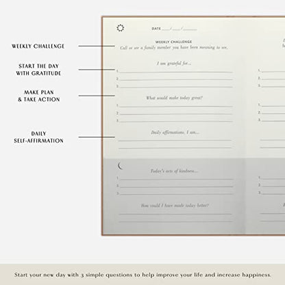 The Gratitude Journal : More Happiness, Positivity, Affirmation, Productivity, Mindfulness & Self Care - A Simple Undated Hardcover Daily Guide Planner for Women & Men (Brown) - color: Brown