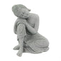 Buddha Statue, Handmade Sandstone Resin for SCULPTURE, Creative Zen Garden Aquarium Fish Tank Home Decor, Contemplate Pose 7.7x10.3x13.2cm(S)