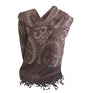 OMA® Meditation Shawl Scarf with Sun Om Sign - Unisex, Large Size