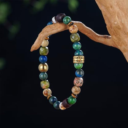 Boho Bead Bracelet for Women, Handmade Natural Stone Gold Silver Beaded Colorful Bracelets Trendy Jewelry Gifts for Lover, Mom, Friends - color: Gold
