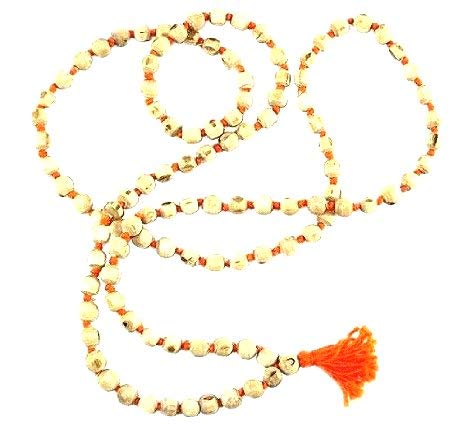 TULSI HOLY BASIL JAPA MALA 108 BEADS PRAYER NECKLACE. BLESSED & ENERGIZED 108 HINDU TIBETAN BUDDHIST PRAYER KARMA BEADS SUBHA ROSARY MALA