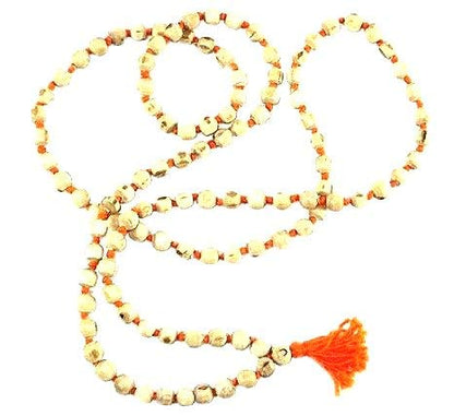 TULSI HOLY BASIL JAPA MALA 108 BEADS PRAYER NECKLACE. BLESSED & ENERGIZED 108 HINDU TIBETAN BUDDHIST PRAYER KARMA BEADS SUBHA ROSARY MALA
