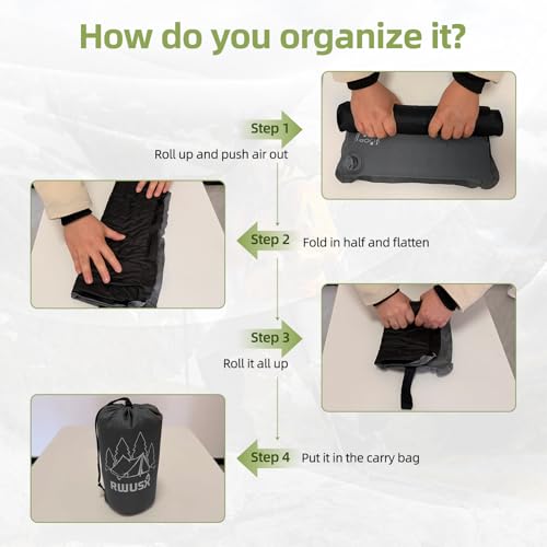 Inflatable Stadium Seat Cushion, Portable Self Inflating Outdoor Seat Cushion for Stadium, Airplane, Travel, Camping, Car & Office