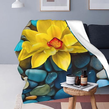 Zen Blanket Anti Pilling Throw Yoga Spa Meditation Spiritual Fleece Flannel Lightweight Cozy Bedspread Living Room Women Adults and Kids Bed Sofa 60"X50" - color: Zen1