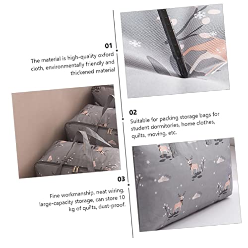 Ciieeo 1pc Quilt Storage Bag Capacity Household Packing Pouch Oxford Cloth Clothes Organizer for Home Dormitory for Grey