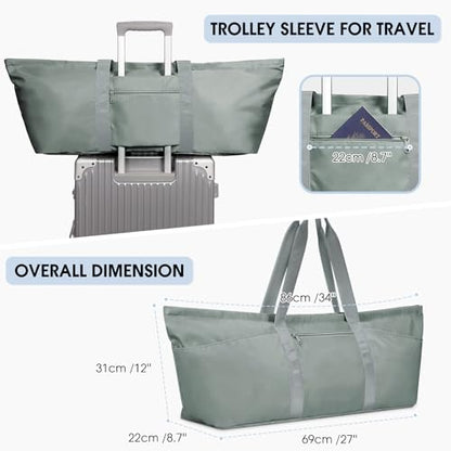 Large Yoga Mat Bag with Shoes Compartment and Wet Pocket Ladies Pilates Gym Tote Bag with Yoga Mat Holder Strap for Women Men Workout Carrier Stuff Accessories - color: Greenish Grey