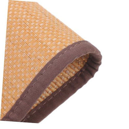 Cabilock Woven Meditation Cushion Mat Natural Bamboo Floor Pad for Comfortable Sitting Thick for Yoga Home and Meditation Activities