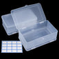 Plastic Storage Personal Box for Nail, 2 Pack Double-Layer Nail Implement Storage Box Organizer Case Manicure Tool Box for Nail Pedicure Supply Tools (C-clear-2pcs)