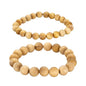 MECCANIXITY Pcs Prayer Beads Bracelet, Natural Wooden Bead Mala Bracelets Link Wrist for Men Women Beaded Stretch Crafts Bangle - color: Cliff Cypress Color