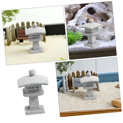 ULTECHNOVO Japanese Mini Statue Zen Garden Lantern Stone Sculpture for Indoor Outdoor Decor