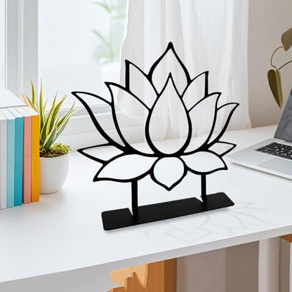 Metal Lotus Flower Tabletop Decor, Lotus Abstract Table Decor, Meditation Accessories, Zen Flower Art, Flower Center Pieces Decoration for Table, Spiritual Gifts
