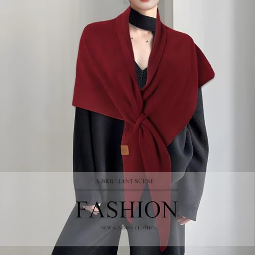 Women's Solid Color Shawl Pashmina Shawl Wraps Cashmere Feel Blanket Scarves Fashion Scarf for Women Gifts - color: White