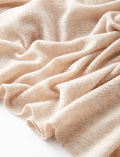 Soft Cashmere Blend Wrap Chic Scarf Stole for Women Wayfarer Travel Extra Large 87"x28" - color: Mottle Camel