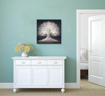 Tree of Life Canvas Wall Art Abstract Myth Tree of Life Painting Picture Wall Decor spiritual office Poster Print Artwork for the Living room office meditation room bedroom hotel Home Decoration - size: 12"L x 12"W