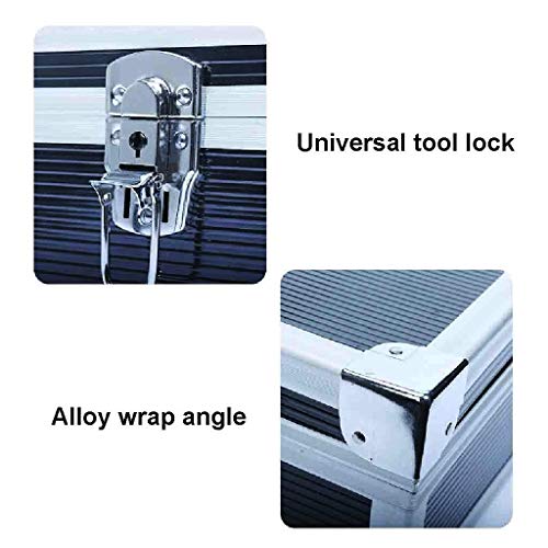 Aluminum Hard Case Briefcase Toolbox Carrying Case Portable Tool Case Protect Your Valuables Large Size 550X350X140 Mm