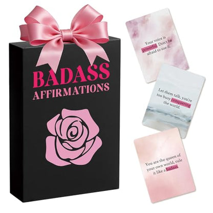 Badass Affirmation Cards for Women – 56 Motivational Self Care Cards, Encouragement Gift for Friend Sister Daughter, Mother’s Day Gift, Class of 2026 Graduation Gift, Inspirational Gift for Her