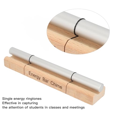 Single Tone Energy Chime for Mindfulness Meditation, Wooden Hand Chime with Mallet, Cherry Wood and Aluminum Alloy Healing Bell for Yoga Prayer Stress Relief (Sun) - size: Sun