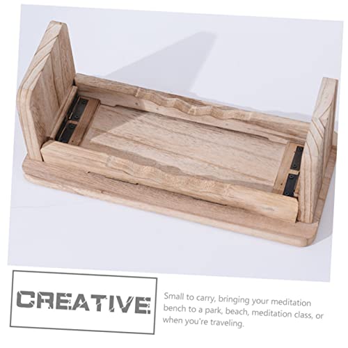 Buddhist Stool Wooden Temple Kneel Sitting Stool Household Zen Folding Bench Seat