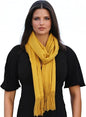 Ocomfly 100% Pashmina Scarf for Women - Premium Womens Scarves - Gift Boxed - Shawls or Wraps - Ultra Soft and Warm - color: Gold