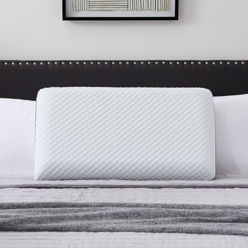 WEEKENDER Gel Memory Foam Pillow - Standard Size - Medium Firm Feel - Neck and Shoulder Support - Side & Back Sleepers - Home, Hotel, & Hospital Essentials - CertiPur Certified (Pack of 6) - size: Standard (Pack of 6), style: 1 Pack
