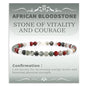 Bymitel Handmade Reiki Gemstone Stretch Bracelet, 4/6/8mm Natural Beauty & Spiritual Essence, Crystal Healing for Unisex Adults - color: African Bloodstone（ Stone of Vitality and Courage ）, size: 4mm