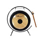 Arborea Sound Healing and Therapy Mini Gong 12" with Stand and Mallet Bronze Alloy Hand Hammered Chinese Small Table Chau Gong Home or Office - size: 12" Chau Gong
