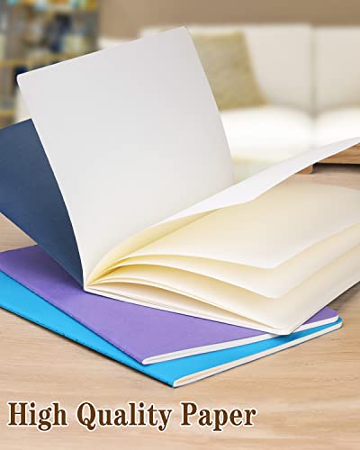 Gwybkq A5 Notebooks Bulk Blank Journals 16 Packs(5.5x8.3), Travel in Bulk Colorful Soft Cover, Sketchbook with No Lines Writing Diary Subject Notebooks Planner 30 Sheets/60 Pages - style: Unlined
