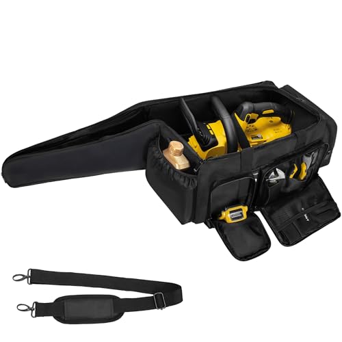 Chainsaw Carrying Case, Waterproof Foldable Chainsaw Storage Bag Compatible with EGO, Dewalt, Greenworks 14 & 16 & 18 Inch Cordless Power Chainsaw & Accessories - size: For 14 & 16 & 18 Inch