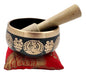 Purpledip Handmade 4 Inches Bell Metal Tibetan Buddhist Singing Bowl Musical Instrument For Meditation (11079) - style: Scripture design | 4 inches | Black
