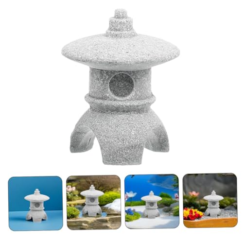 Miniature Japanese Pagoda Lantern Stone Statue for Zen Gardens Bonsai and Aquarium Decor Asian Landscape Ornament for Peaceful Home Settings