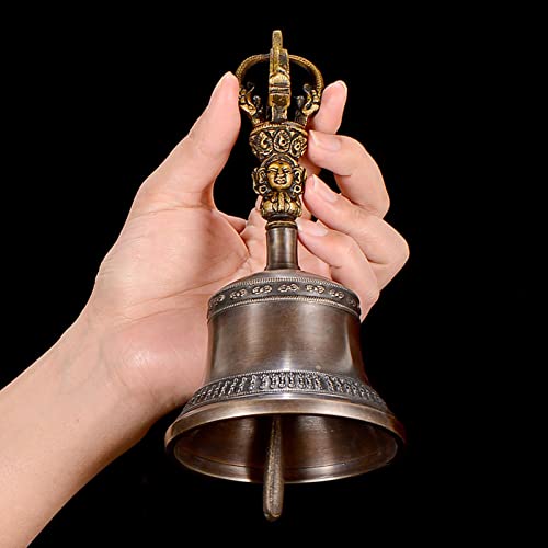 Tibetan Buddhist Meditation Bell And Dorje Set, It Can Be A Bell For Yoga And Meditation, A Hotel Bell, An Office Bell For Home Or Office, A Sound Healing Instrument, A Musical Instrument(Size:16.5cm) - size: 16.5cm