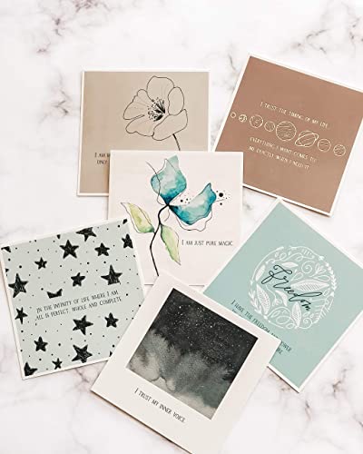 Lamare Positive Affirmation Cards for Women - Meditation Cards and Daily Affirmations for Women I 40 Motivational Cards, Inspirational Cards, Mindfulness Card for Spiritual and Mental Health gifts - size: 4.7 X4.7 inch (Pack of 2), style: Original Affirma