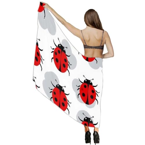 Women's Lightweight Long Scarf Thin Scarf Beach Headscarf Wimwear Bikini Wrap - color: Color652