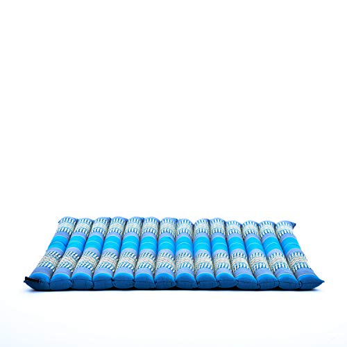 Leewadee Zabuton Seating Cushion – Square Floor Seat for Meditation Exercises, Light Yoga Mat Filled with Kapok - color: Sf22 - Blue