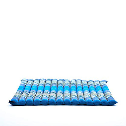 Leewadee Zabuton Seating Cushion – Square Floor Seat for Meditation Exercises, Light Yoga Mat Filled with Kapok - color: Sf22 - Blue