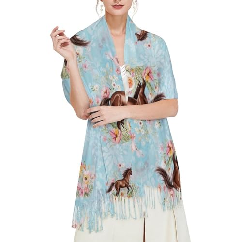 Autumn Winter Pashmina Shawls Wraps Scarf for Woman Girl - color: Picture (606)