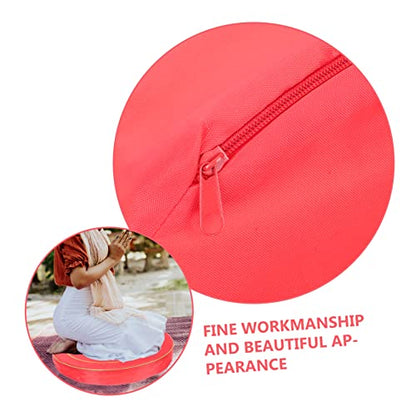 Meditation Cushion Mat Comfortable Floor Seat for Indoor Use Detachable Easy to Clean Red for Buddhist Meditation and Relaxation Activities