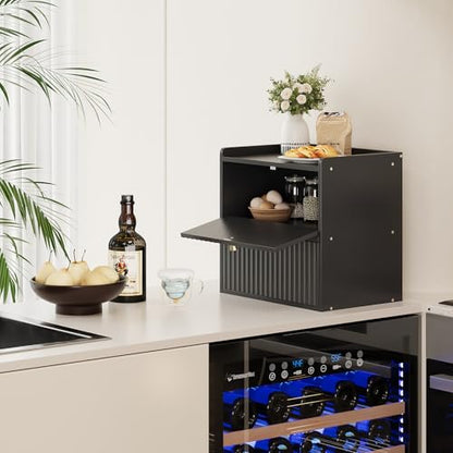 Trironsun Rustic Bread Box for Kitchen Countertop Bamboo Bread Storage Container Bin Double Layer BreadBox Farmhouse Large Capacity Food Organizer Black - color: Black