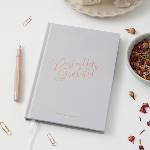 Gratitude Journal - For Gratitude and Daily Reflections - Selfcare Journal for Women and Teenagers - Reduce Stress and Overwhelm. Dove Grey by Perfect Planner Company - color: Dove Grey