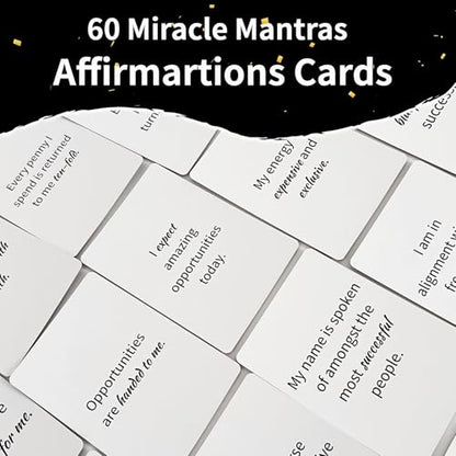 Jxueych Miracle Affirmation Cards for Women - Daily Motivational & Inspirational Positive Mantras Cards | Mindfulness & Encouragement Gift Set for Self-Care