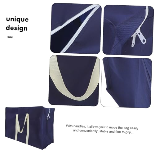 Folding Large Storage Bag Durable Non Woven Clothes Container for Household Sundries Travel Tote for Moving and Organizing Comforters Quilts and More