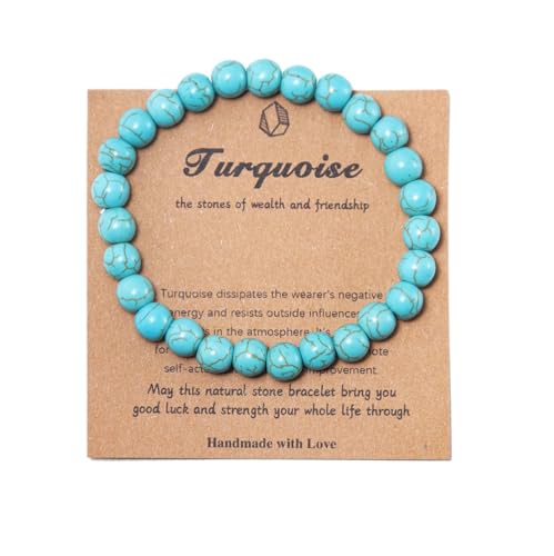 Pingyongchang Stress Relief Anxiety Yoga Bracelet,Crystal Stone Mantra Bracelets for Women Natural Beaded birthday Gifts Inspirational Bracelet for Men - color: Blue