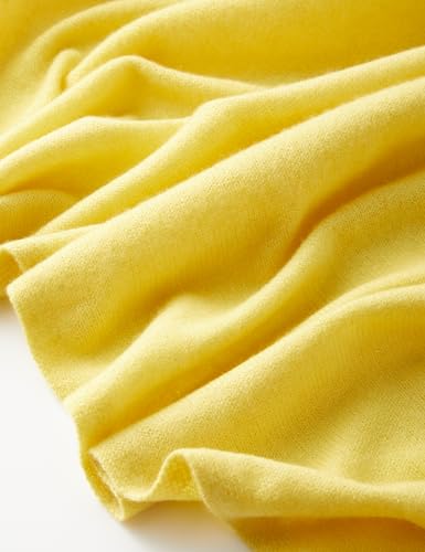 Soft Cashmere Blend Wrap Chic Scarf Stole for Women Wayfarer Travel Extra Large 87"x28" - color: Yellow