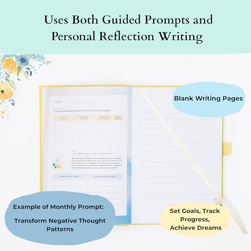 Self Care Journal for Women | 12 Guided Months of Self-Love with Daily Prompts for Better Mental Health and Gratitude | Anxiety Relief Gift | Christmas Gift for Mom