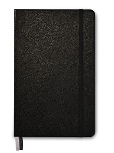 Premium Hard Cover Notebook Journal, X-Large Size, Master A4 8.3" x 11.4", 186 Numbered Pages, Gusseted Pocket, Ribbon Bookmark, Extra Thick Ink-Proof Paper 120gsm (Plain, Black)