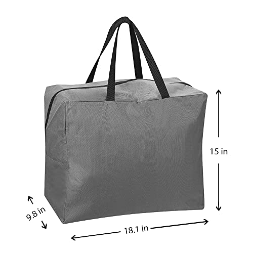 ProPik Holiday Ornaments Accessories Storage Bag Tear-proof Polyester Material 15” X 9.8” X 18.1” With Handles And Full Length Zipper (Gray) - color: Gray