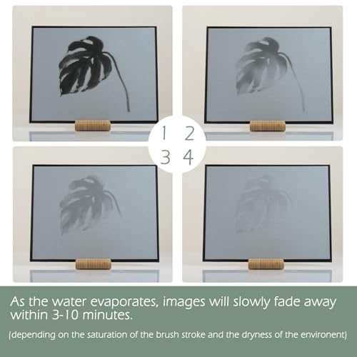 Zen Buddha Water Drawing Board with Meditation Drawing Breathing Instruction and Mini Singing Bowl, Zen Water Painting Set for Relaxing, Mindfulness Practice, Unique Gifts for Men and Women