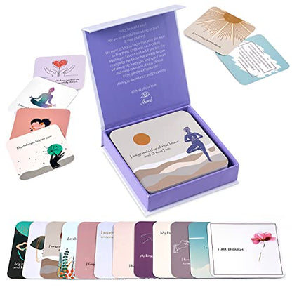 Ariond Positive Affirmation Cards for Women | Happier Me Inspirational Deck For Meditation & Gratitude | Daily Motivational & Mindful Prompts | Intentional Gift For Yoga and Spirituality