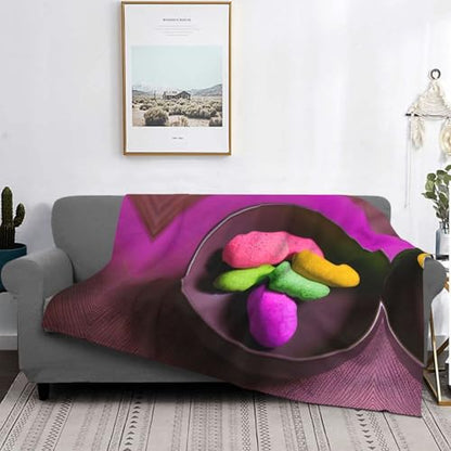 60"x50" Soft Cozy Yoga Meditation Print Flannel Blanket â€“ Perfect for Bed, Sofa, Couch, and Travel â€“ Lightweight, Breathable