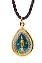 Artschatz Weekday Birthday Buddha Golden Colorful Thai Pendant, Amulet, Necklace, Charm, Sunday, Monday, Tuesday, Wednesday, Thursday, Friday, Saturday - style: Friday - Phra Ram Pueng “Contemplation”